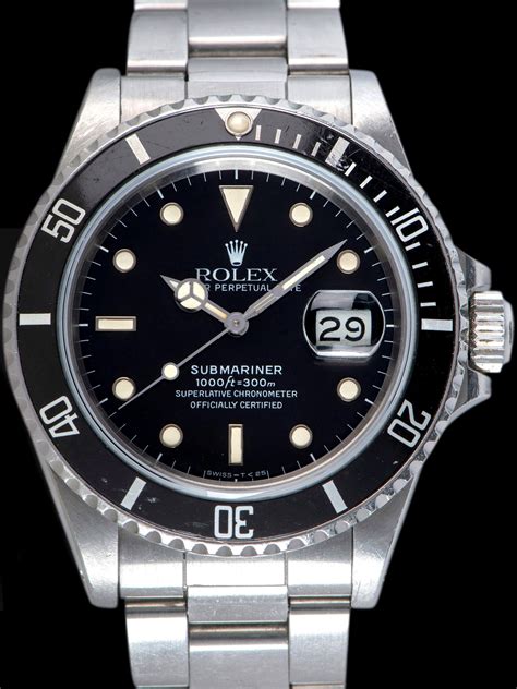 rolex mens 1987|1987 rolex submariner 16800.